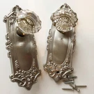 Nostalgic Warehouse Victorian Plate Crystal Glass Knob Satin Nickel. Fixed Price $58.50.