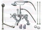 Kingston CCK416T1 Clawfoot Tub Faucet Kit With Drain-supplies- Stops Chrome. Fixed Price $997.91.