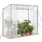 76.8" Walk-in Greenhouse: Powder-coated Steel Frame, 140GSM Pe Cover, Zip Door. Fixed Price $41.34.