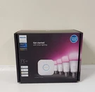 Philips Hue A19 4 Bulb Starter Kit With Bridge Smart Led White Color Ambient New. Fixed Price $124.00.