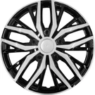 Tulalux 15" Hubcaps Set Of 4 Silver Black Snap-on Wheel Covers. Fixed Price $41.99.