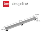 Oatey Designline In. Ss Linear Shower Drain Square Pattern Grate DLS2360R2. Fixed Price $49.97.