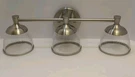 Kudos 3 Light Brush Nickel Vanity 21 Inch. Fixed Price $49.99.