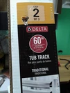 Delta 60 In. Sliding Bathtub Door Track Assembly Kit Chrome. Fixed Price $99.99.