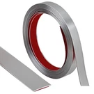 Lunghaa Peel And Stick Finish Molding Trim, 16.4FT X 0.4IN, Brushed Silver. Fixed Price $13.01.