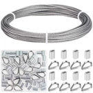 Cable Railing Kits Includes 1/16 Inch X 33 Feet 304 Stainless Steel Wire Rope.... Fixed Price $16.81.