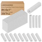 Lineshading 200 Pcs Expanding Plastic Screw Anchors 3/16" Hole White .... Fixed Price $17.09.