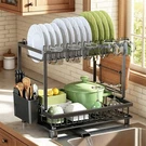 Dish Drying Rack, 2 Tier Space-saving Multifunctional Drainer.... Fixed Price $45.68.