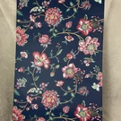Vintage Waverly Jacobean Floral Wallpaper Remnant 27" X 85" Blue Background. Fixed Price $25.00.