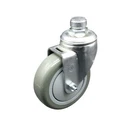 4 Inch Gray Polyurethane Wheel With Npt Pipe Thread Stem Swivel Caster. Fixed Price $25.57.