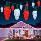 C9 Christmas Lights 114FT 150 Led Red & White Waterproof String. Fixed Price $124.99.