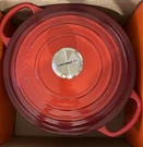 Creuset Enameled Cast Iron Signature Round Dutch Oven, 5.5 Qt Marseille New. Fixed Price $180.00.