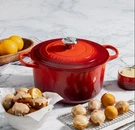 Creuset Signature Deep Round Dutch Oven Enameled Cast Iron 6.5QT. Fixed Price $180.99.
