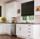 Espresso Bamboo Shade 22,5X48IN Cordless Light-filtering, Flat-weave Cut-to-size. Fixed Price $45.00.