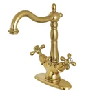 Kingston Brass KS1437AX In. Centerset Bathroom Faucet, Brushed. Fixed Price $150.00.