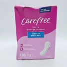 Carefree Daily Panty Liners, Regular, Unscented, 120 Imperfect Box. Fixed Price $12.98.
