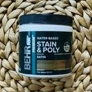 Behr Stain & Poly Water Based Satin Tint B6301 7.75 Fl Oz. Fixed Price $10.30.
