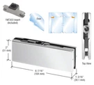 Crl PH20APS Polished Stainless Top Door Patch Fitting With 1NT303 Insert. Fixed Price $43.72.
