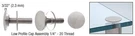 Crl Brushed Stainless Low Profile Standoff Cap Assembly For 3/4" Bases. Fixed Price $15.00.