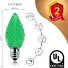 25 Pack Led Candelabra Bulbs E12 Base C7 Christmas Light Green New. Fixed Price $19.99.