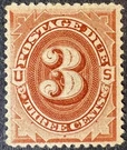 Us #J3 3C Postage Due Mogh Cv 100 (XF85=130). Fixed Price $44.65.
