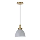 8'' Industrial Dimmable Pendant Light Fixture With Medium Gray Metal Dome Sha.... Fixed Price $28.39.