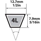 Mitsuboshi Fhp 4L390 All Utility V-belt 0.5IN. W X 39IN. /fractional Motors. Fixed Price $8.95.