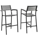 Modway Maine Aluminum Outdoor Patio Bar Stool Brown/gray (set Of 2). Fixed Price $218.11.