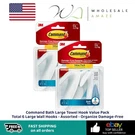 Command Bath Large Towel Value Pack Total 6 Wall Hooks - Assorted. Fixed Price $24.99.