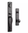 Signature Hardware Bullock Bronze Entrance Door Set, Round Knob, 2-3/4", Black. Fixed Price $299.95.
