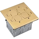 Brass Flip Lid Floor Box Kit 2-GANG 20A Tamper Wr Receptacle Ul 705549-C-D. Fixed Price $127.81.