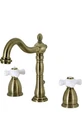 Widespread Bathroom Faucet Antique Brass. Fixed Price $155.00.
