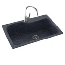 Black Swanstone Dual Mount Composite 33X22X10 1-HOLE Single Bowl Kitchen Sink. Fixed Price $484.39.