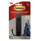 Command 17036MB-ES Wall Hooks, Large, Matte Black,great For Coats, Hats. Fixed Price $9.09.