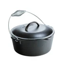 Lodge Classic Preseasoned Cast Iron Dutch Oven With Lid Size 8. Fixed Price $77.89.