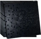 Black Aluminum Mosaic Peel & Stick Backsplash Tiles - 10 Sheets 11.41"X11.41. Fixed Price $99.99.