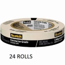 (24) Rolls 3M Scotch 2020-24AP .94"X 60 Yards Utility Paint Masking Tape. Fixed Price $74.90.