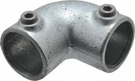 Kee Pipe Rail Fitting: Galvanized Malleable Iron 90 Elbow For 1-1/2". Fixed Price $41.67.
