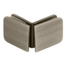 Crl Brushed Nickel Traditional Oversized 90 Degree Glass Clamp. Fixed Price $38.00.