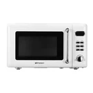 0.7 Cu Ft, 700W White Retro Countertop Microwave Oven, MWR7020W. Fixed Price $85.00.
