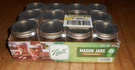Mason Jars Ball (12) Half Pint 8OZ Tin Plate Lids & Bands New Pkg!. Fixed Price $6.95.