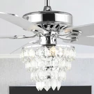 Jonathan Mindy Glam Modern Crystal Shade Led Ceiling Fan With Remote. Fixed Price $332.99.