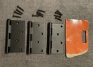 Three Everbilt 4 In. Square Radius Matte Black Squeak-free Door Hinge (3PCS). Fixed Price $16.50.
