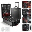 909PCS Mechanics Tool Kit With Trolley Case, Wrenches & Socket Set - Organized. Fixed Price $98.00.