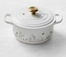 Enameled Cast Iron Round Oven, 4.5-QT., In Honeycomb, New, By: Creuset. Fixed Price $310.00.