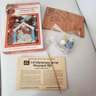 Vtg Christmas Ornament Craft Kit Snow Scene Village 1970S Nos. Fixed Price $16.50.