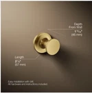 Kohler Purist Robe Hook K-14443-2MB Brushed Moderne Brass. Fixed Price $83.69.