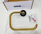 Kohler K-27428-BMB Tone Towel Ring Maderne Brass With Matte Black Accent. Fixed Price $47.96.