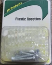 Jr Products 20465 Plastic Rosette, Pack Of 14 Clear-brand New-ships 24 Hou. Fixed Price $14.88.