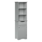 Tall Bathroom Storage Cabinet Grey Mdf With Shelves And Drawer Riverridge Home. Fixed Price $107.90.